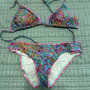 Colorful Multicolor Luli Fama Bikini Set
